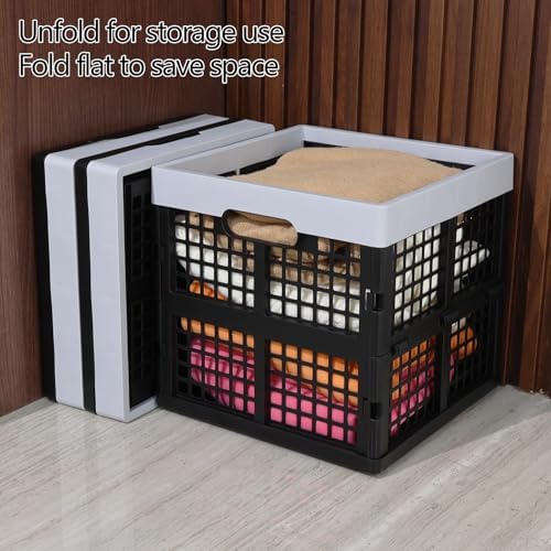 3 Packs 18 L Collapsible Milk Crate, 11 Inch Cube Storage Bin - Image 6