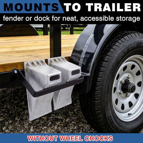 Outus Trailer Wheel Chock Holder Bracket Fits 2 Pcs 9" Aluminum Chocks - Image 6