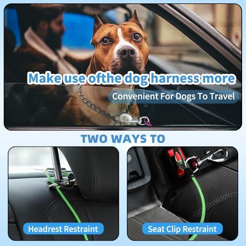 Dog Seat Belt Harness for Car, No Chew Tether Cable Vehicle Dogs Accessories - Image 6
