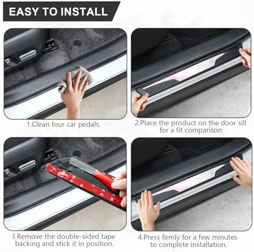Stainless Steel Car Door Sill Protectors - Image 6