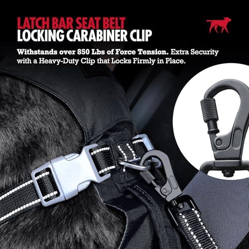 Tuff Pupper Dog Car Safety Belt | Adjustable 16–26" Latch Hook Seatbelt - Image 3