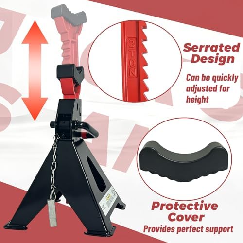 HENBOW Jack Stands，3 Ton Jack Stands - Image 3