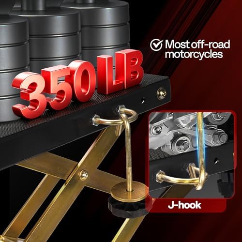 VIVOHOME 350 Lbs Hydraulic Motorcycle Lift Table Motorcycle Scissor Jack - Image 3