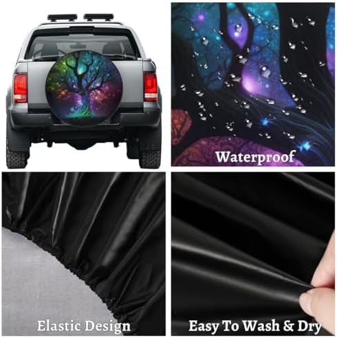 Tree of Life Galaxy Pretty Spare Tire Cover Waterproof Dust-Proof Spare Wheel - Image 4