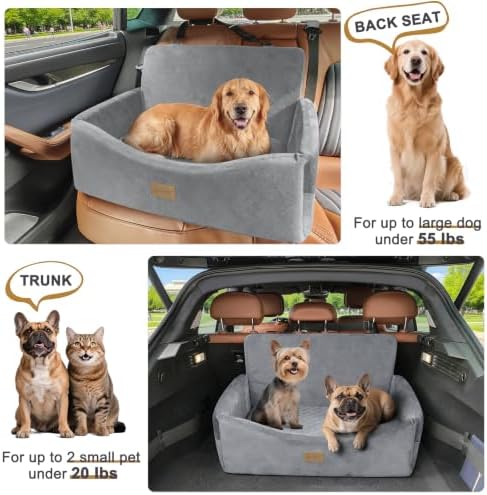 JOEJOY Dog Car Seat for Large Medium Sized Dogs Under 55 lbs, Dog Booster Seat - Image 6