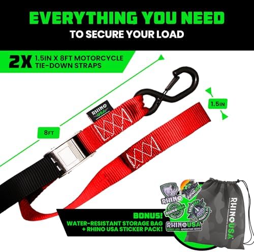 Rhino USA Motorcycle Tie Down Straps - Image 6