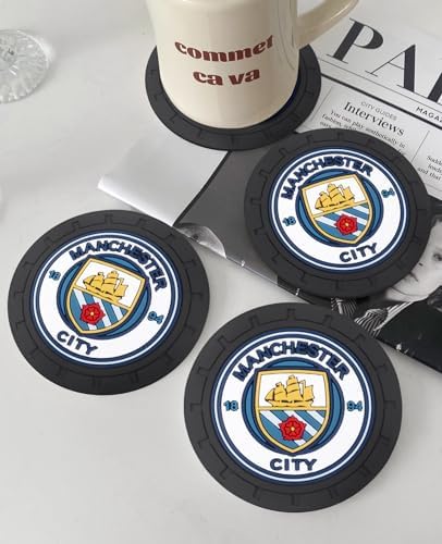 Cup Holder Insert Coaster for Manchester City UEFA Fans, Anti Slip Car Cup - Image 4