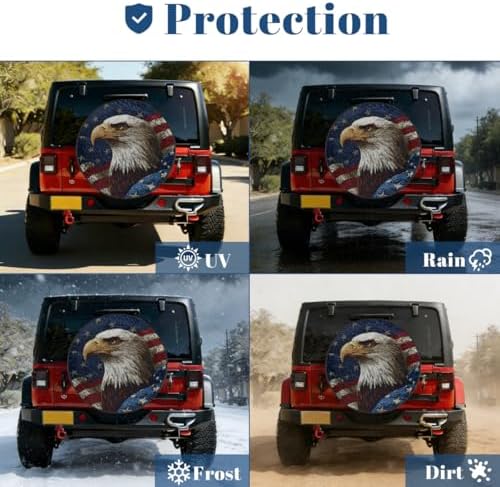 Flag Spare Tire Cover Waterproof Dust-Proof Spare Wheel Covers - Image 7