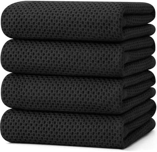 Kitinjoy 100% Cotton X‑Large 4-Pack Kitchen Towels by Kitinjoy