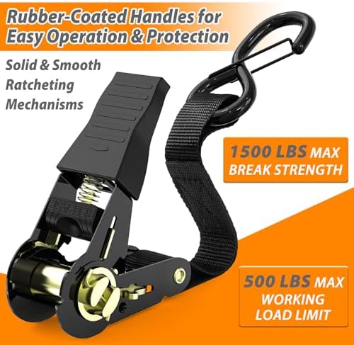 Ohuhu Ratchet Tie Down Straps - Image 2