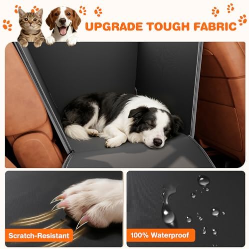 njnj Half Dog Car Seat Cover for Back Seat - Image 3