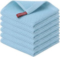 Kitinjoy 100% Cotton Waffle 6-Pack Kitchen Towels, Sky Blue by Kitinjoy