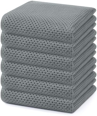 Homaxy 100% Cotton Waffle Weave Kitchen Dish Towels 6-Pack by Homaxy