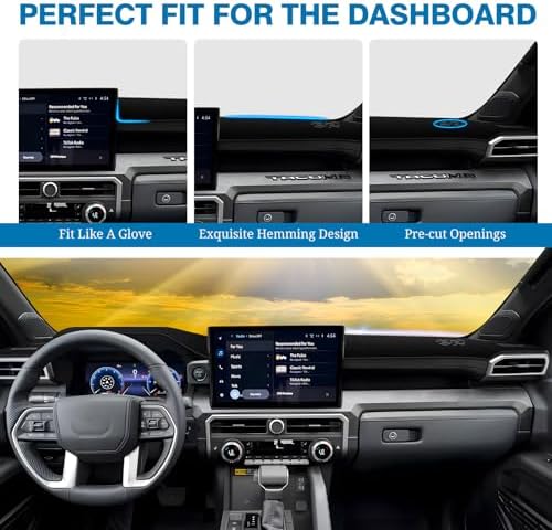 FIILINES Dash Cover for 2024 2025 2026 Toyota Tacoma & 2025 2026 Toyota 4Runner - Image 4