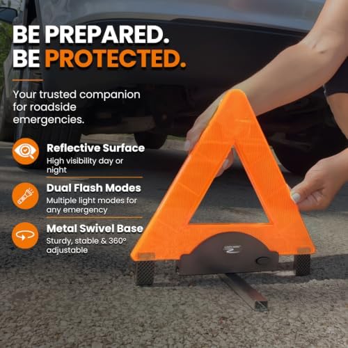 Lumen Wand 12 Pack LED Reflective Roadside Warning Emergency Triangle - Image 6