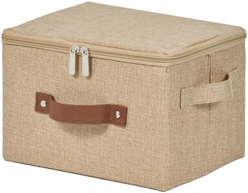 Storage Bins with Zipper Lids Decorative Lidded Baskets Boxes by VinneGenzz