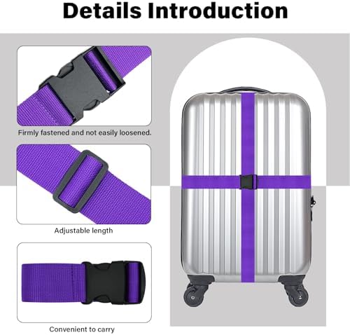 Luggage Straps for Suitcases Travel Belt Suitcase Strap, Heavy Duty - Image 3