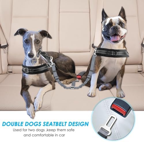 SlowTon Double Dog Seat Belt for Car - Image 2