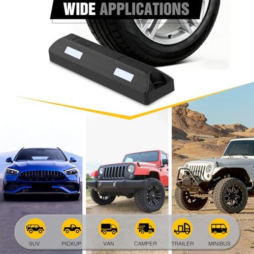 Nilight 22 Inch Rubber Parking Curbs, Heavy Duty Wheel Stops - Image 2
