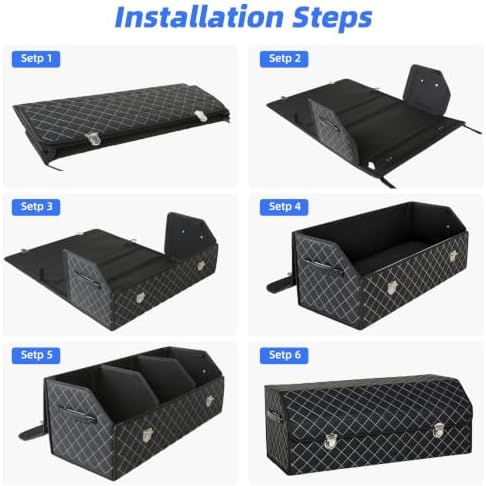 Car Trunk Organizer with Sturdy Faux Leather Lid - Image 7