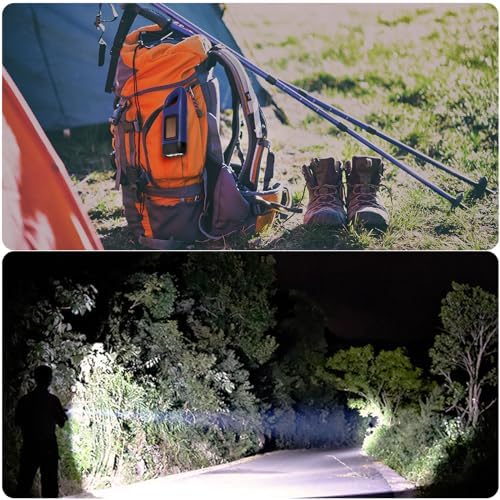 Simpeak 2-Pack Hand Crank Solar Powered LED Flashlight, Emergency Survival - Image 2