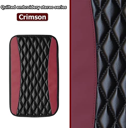Moly Magnolia Car Center Console Pad, Wine Red - Image 3