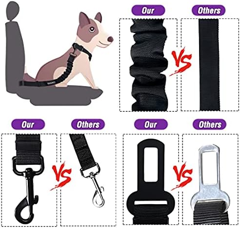 COOYOO Dog Seat Belt, Retractable Dog Car Harness Seat Belt - Image 6