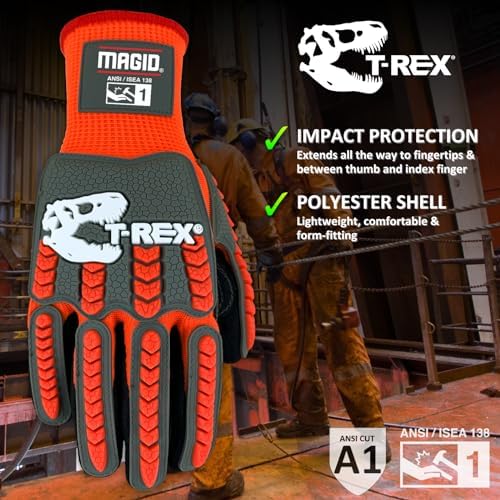 MAGID T-REX TRX400 Impact Gloves, Sandy Nitrile, 48 Pairs - Image 2