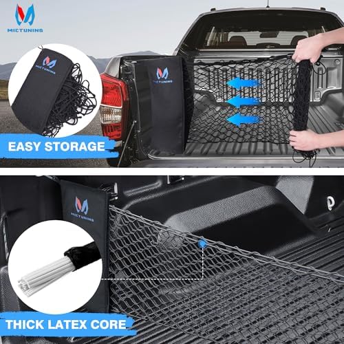 MICTUNING Truck Bed Cargo Net Highly Elastic Cargo Net - Image 4