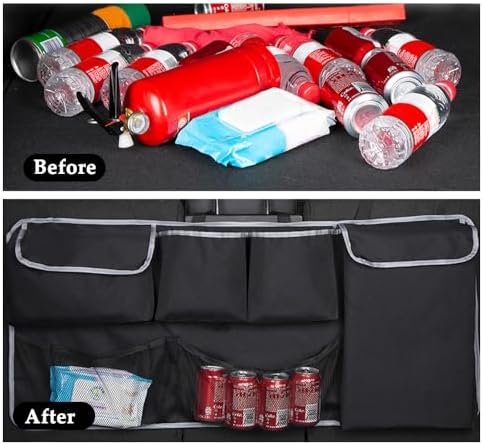 IHOTDER Large Capacity Car Trunk Organizer, Six Pockets Trunk Storage Organizer - Image 5