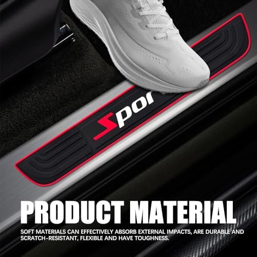 4PCS Car Door Sill Protector, Car Door Edge Guards, Anti-Scratch Rubber Auto - Image 3