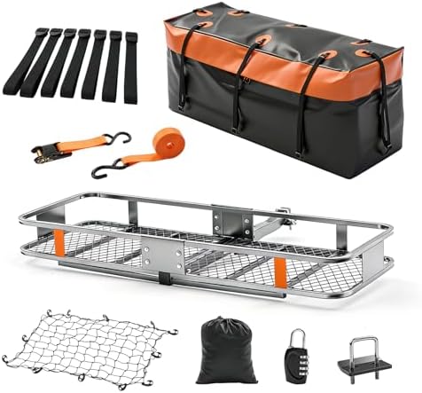 OLIXIS Folding Hitch Mount Cargo Carrier Basket by OLIXIS