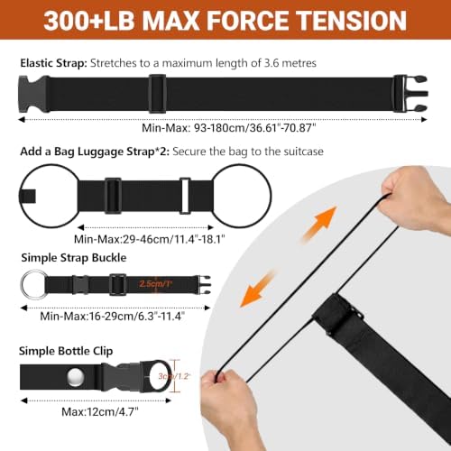 BILIONE 5 Pcs Adjustable Luggage Connector Strap - Image 4