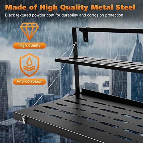 CheroCar for Jeep JL Tailgate Table Rear Foldable Cargo Shelf Aluminum Alloy - Image 5