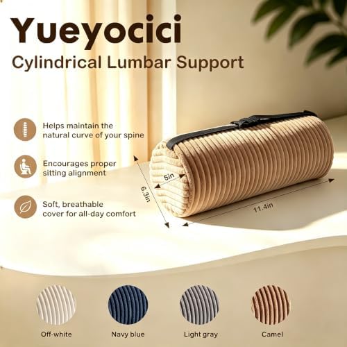 Corduroy Lumbar Roll Support Pillow - Image 2