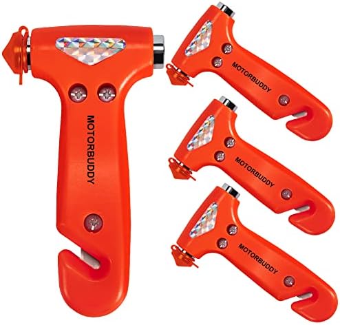 MOTORBUDDY 4-Pack Car Safety Hammer, Auto Emergency Escape Hammer by MOTOUDDY