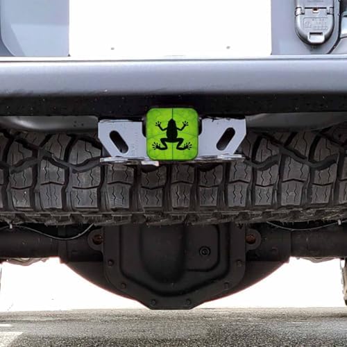 Frog Truck Hitch Covers Cute Frog Shadow Tree Leaf Rubber Trailer Hitch Covers - Image 6