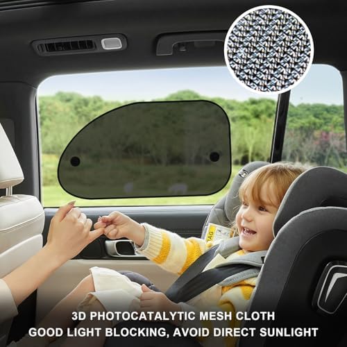2 PCS Universal Car Window Shade, UV Rays Protection Automotive Sun Shades - Image 4