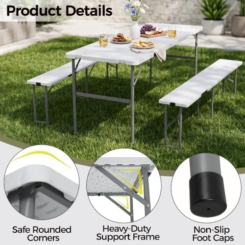 ZENY Folding Picnic Table Set - Image 7