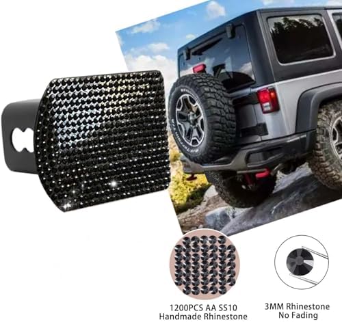 Bling Trailer Hitch Cover with Black - Image 5