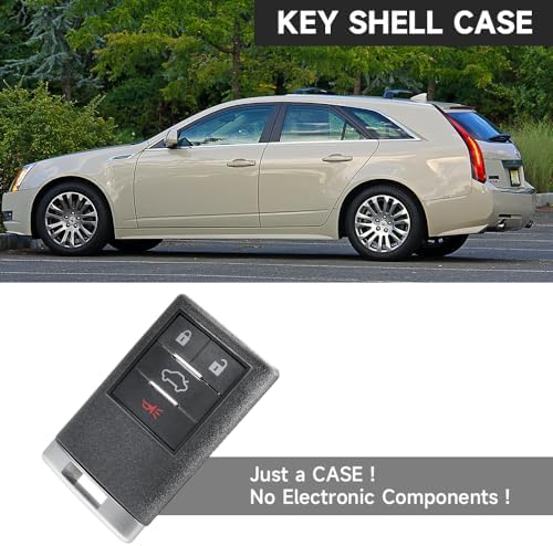 4-Button Empty Key Fob Shell for Cadillac CTS DTS STS OUC6000066 - Image 2