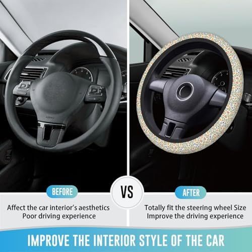 Elastic Steering Wheel Cover, 15 Inch Absorbing Sweat - Image 3