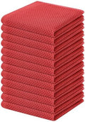 Homaxy 100% Cotton Waffle Weave Kitchen Dish Cloths 12-Pack, Brick Red by Homaxy