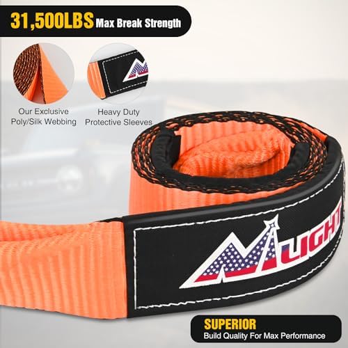 Nilight 3" x 8' Tree Saver Tow Strap Lab Tested 31, 500lbs Break Strength - Image 5