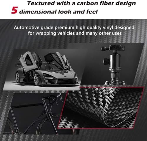 CloudBuyer Universal Car Door Edge Protector, Carbon Fiber 5D Gloss Black Vinyl - Image 5