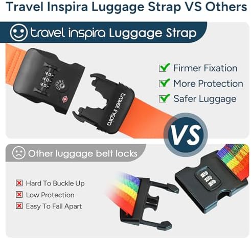 Travel Inspira TSA Approved Luggage Strap Heavy Duty Suitcase Belt - Image 6