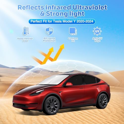 Canvcle Upgraded Window Shades for 2020-2024 Tesla Model Y Accessories - Image 2