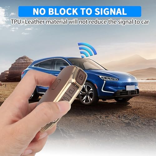 QBUC for KIA Key Fob Cover, Upper Leather + Soft TPU Key Case Shell - Image 4