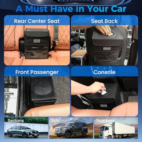 Beicarin Car Trash Can with Lid - Image 5