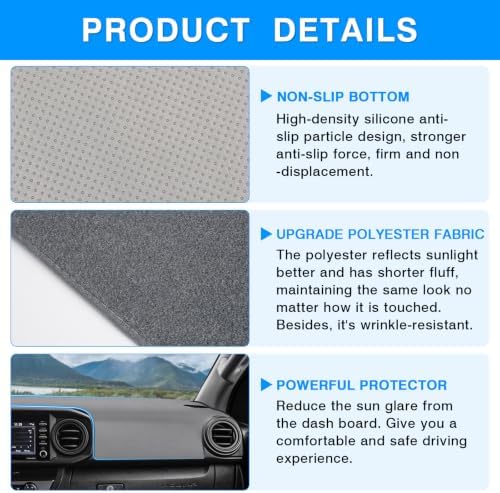 Autorder Gray Dashboard Cover Mat - Image 6
